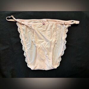Victoria's Secret Light Blush Lace-Trim Panty